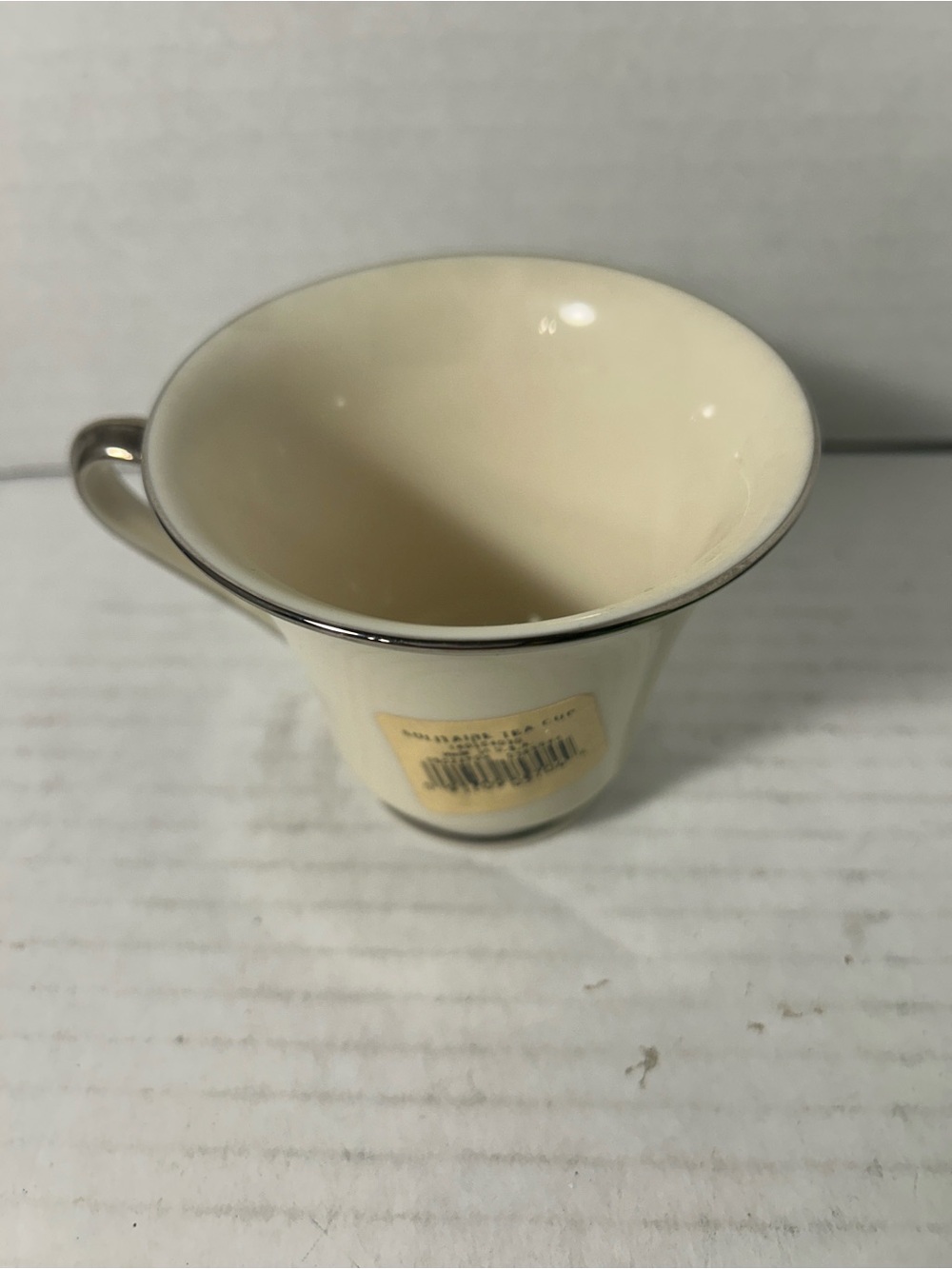 Lenox Cream Porcelain Coffee Mug with Silver Rim Replacement